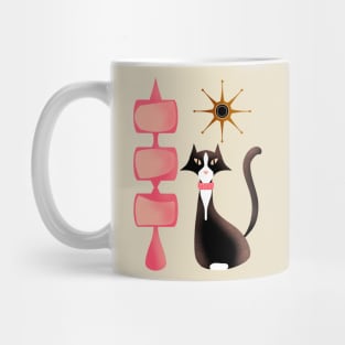 Retro Tuxedo Cat Mug